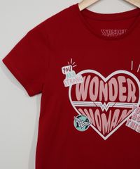 Blusa-Juvenil-Mulher-Maravilha-com-Glitter-Manga-Curta-Vermelha-9966334-Vermelho_4