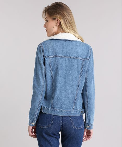 jaqueta jeans com pelinho dentro