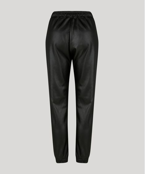 calça jogger cirrê preta