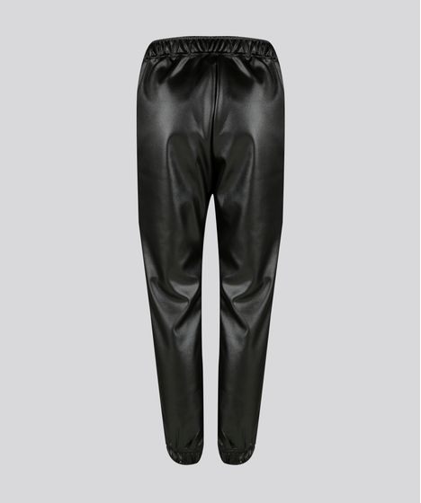 calça jogger cirrê preta