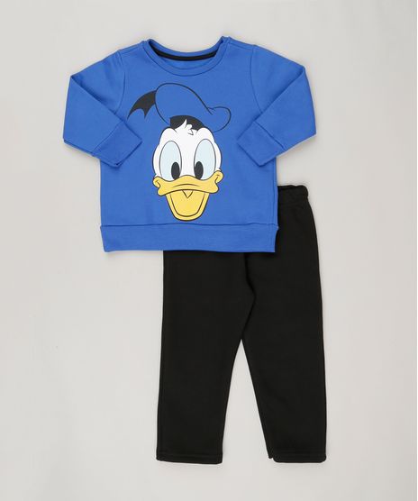 Conjunto-Pato-Donald-de-Blusao-Azul---Calca-em-Moletom-Preta-8544176-Preto_1