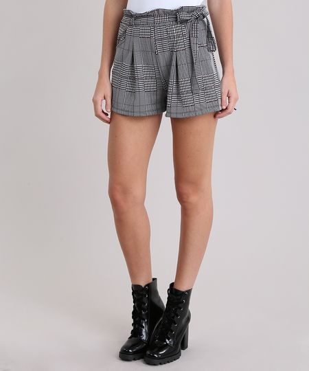 Short-Clochard-Estampado-Xadrez-Preto-9046750-Preto_1 Short-Clochard-Estampado-Xadrez-Preto-9046750-Preto_1