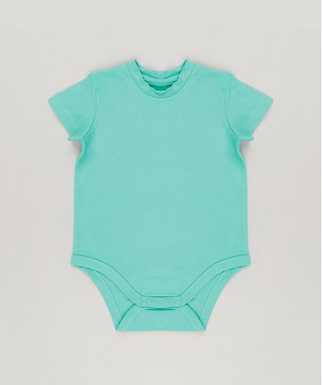 Conjunto de Body Verde Água + Macacão em Moletom Cinza Mescla Claro - cea