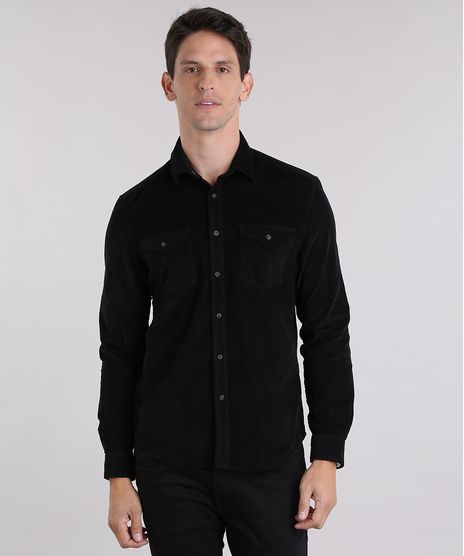 Camisa-Comfort-em-Veludo-Cotele-Preto-8841853-Preto_1