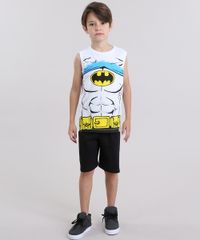 Conjunto-Batman-de-Regata-Branca---Bermuda-em-Moletom-Preta-8403980-Preto_1