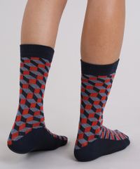 Meia-Estampada-Geometrica-Vermelha-9013561-Vermelho_3