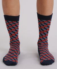 Meia-Estampada-Geometrica-Vermelha-9013561-Vermelho_4