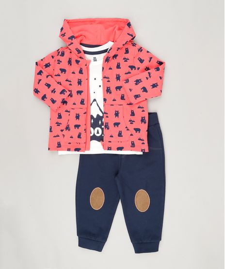 Conjunto-de-Camiseta-Off-White---Blusao-Estampado-Vermelho---Calca-em-Moletom-de-Algodao---Sustentavel-Azul-Marinho-8787351-Azul_Marinho_1