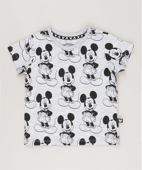 Camiseta-Flame-Estampada-Mickey-Cinza-Mescla-Claro-8720834-Cinza_Mescla_Claro_1