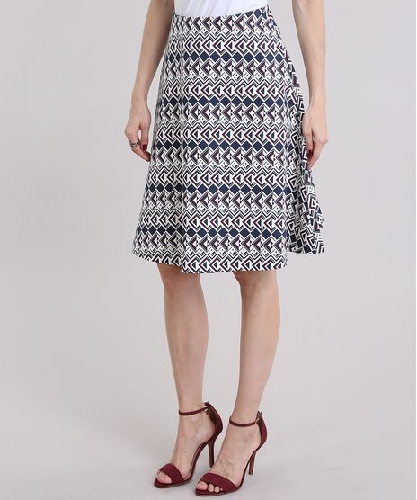 Saia-Feminina-Evase-Curta-Estampada-Geometrica-Azul-Marinho-8874147-Azul_Marinho_1