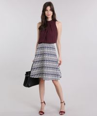 Saia-Feminina-Evase-Curta-Estampada-Geometrica-Azul-Marinho-8874147-Azul_Marinho_3