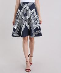 Saia-Feminina-Evase-Curta-Estampada-Geometrica-Azul-Marinho-8874148-Azul_Marinho_1