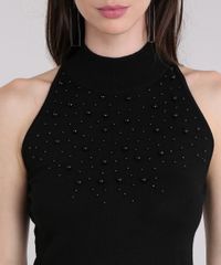Regata-Feminina-em-Trico-com-Bordado-Gola-Redonda-Preta-8873641-Preto_4