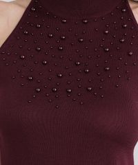 Regata-Feminina-em-Trico-com-Bordado-Gola-Redonda-Vinho-8873641-Vinho_4