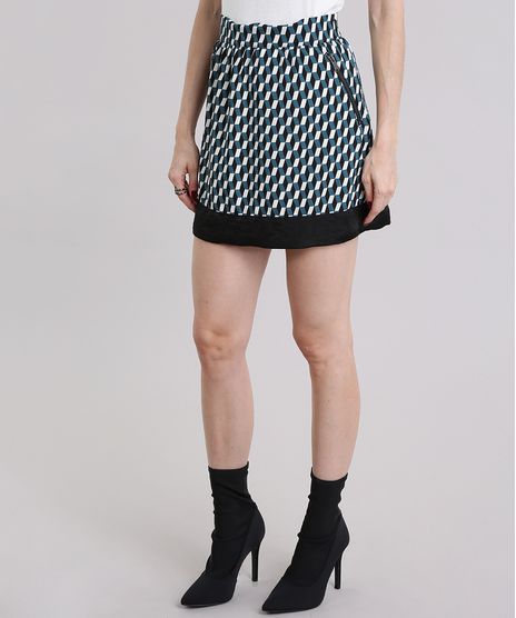 Saia-Feminina-Curta-Estampada-Geometrica-Preta-8884407-Preto_1