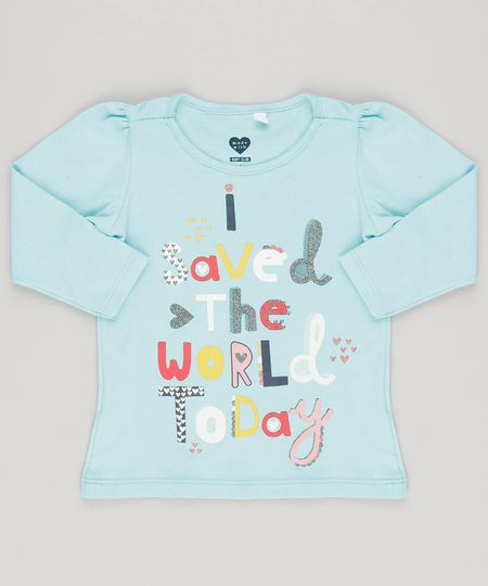 Blusa--Saved-The-World-Today--com-Glitter-em-Algodao---Sustentavel-Azul-Claro-9043781-Azul_Claro_1