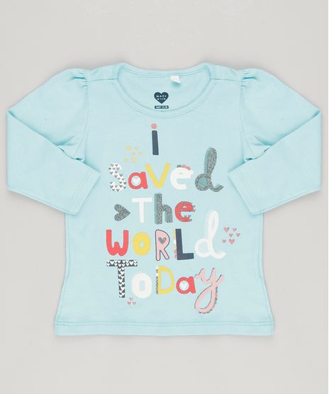Blusa--Saved-The-World-Today--com-Glitter-em-Algodao---Sustentavel-Azul-Claro-9043781-Azul_Claro_1