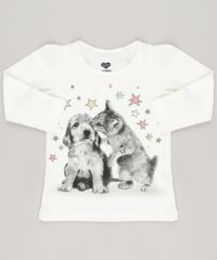 Blusa-Cachorro-e-Gato-com-Glitter-em-Algodao---Sustentavel-Off-White-9043770-Off_White_1