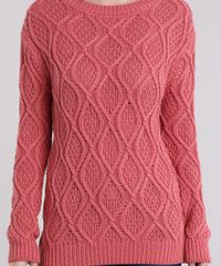Sueter-Feminino-em-Trico-Manga-Longa-Gola-Redonda-Rosa-Escuro-8505392-Rosa_Escuro_4