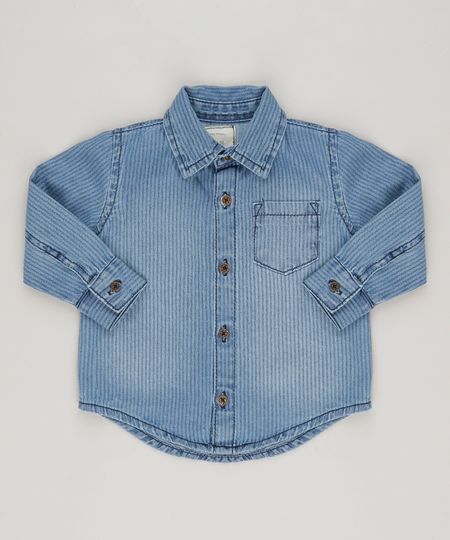 Camisa-Jeans-Listrada-Azul-Escuro-9101291-Azul_Escuro_1 Camisa-Jeans-Listrada-Azul-Escuro-9101291-Azul_Escuro_1