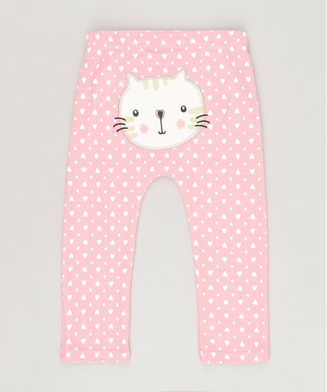 Calca-Gatinha-Estampada-de-Coracoes-em-Algodao---Sustentavel-Rosa-8802876-Rosa_1