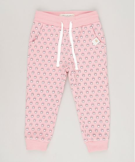 Calca-em-Moletom-Estampada-de-Coroas-Rosa-8837377-Rosa_1