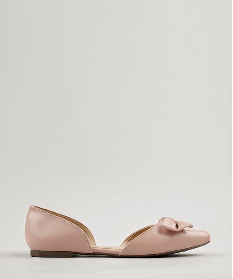 Sapatilha-Bico-Fino-com-Laco-Rose-9075176-Rose_1