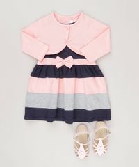 Vestido-com-Laco-Azul-Marinho---Bolero-em-Algodao---Sustentavel-Rosa-9048215-Rosa_3
