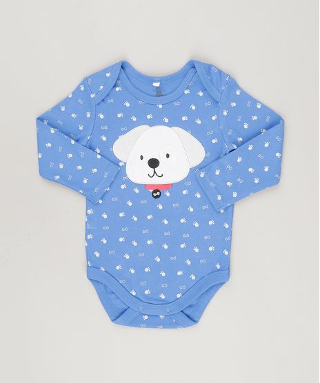 Body-Cachorrinho-Estampado-em-Algodao---Sustentavel-Azul-8802983-Azul_1