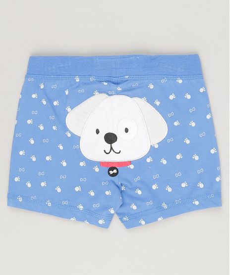 Short-Cachorrinho-Estampado-em-Algodao---Sustentavel-Azul-8803091-Azul_1