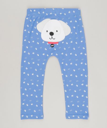 Calca-Cachorrinho-Estampada-em-Algodao---Sustentavel-Azul-8803030-Azul_1