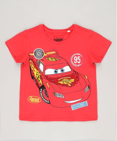 Camiseta-Infantil-Carros-Decote-Careca-Manga-Curta-em-Algodao---Sustentavel-Vermelha-8614280-Vermelho_1