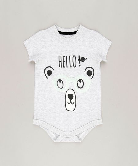 Body-Infantil-Urso-com-Oculos-Interativo-Manga-Curta-em-Algodao---Sustentavel-Cinza-Mescla-Claro-8880257-Cinza_Mescla_Claro_1