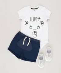 Body-Infantil-Urso-com-Oculos-Interativo-Manga-Curta-em-Algodao---Sustentavel-Cinza-Mescla-Claro-8880257-Cinza_Mescla_Claro_3