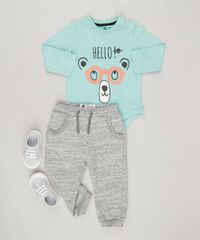 Body-Infantil-Urso-com-Oculos-Interativo-Manga-Longa-em-Algodao---Sustentavel-Verde-Claro-8880234-Verde_Claro_3