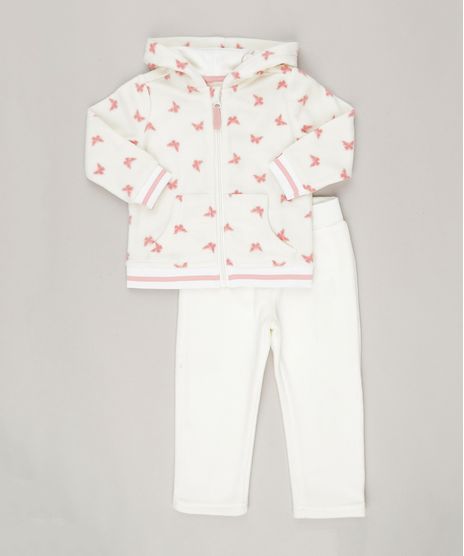 Conjunto-Infantil--de-Blusao-Manga-Longa-Estampado-de-Borboletas---Calca-em-Fleece-Off-White-8838784-Off_White_1