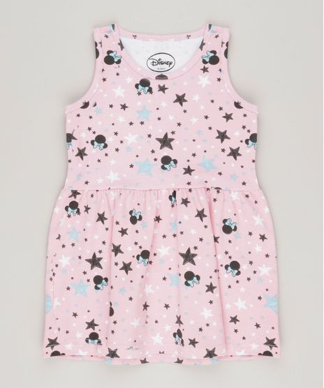 Vestido-Infantil--Minnie-Estampado-de-Borboletas-Sem-Manga-Rosa-9083936-Rosa_1