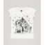 Blusa-Infantil--Cachorro-e-Gato-Decote-Careca-Manga-Curta-com-Glitter-em-Algodao---Sustentavel-Off-White-9034410-Off_White_1