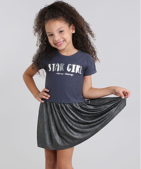 Vestido-infantil---Star-Girl--com-Lurex-Manga-Curta-Chumbo-9041152-Chumbo_1