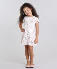 Vestido-Infantil--Estampado-Floral-em-Jacquard-Manga-Curta-Rosa-Claro-8821839-Rosa_Claro_3