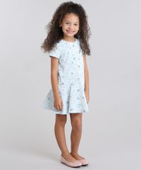 Vestido-Infantil--Estampado-Floral-em-Jacquard-Manga-Curta-Azul-Claro-8821832-Azul_Claro_3