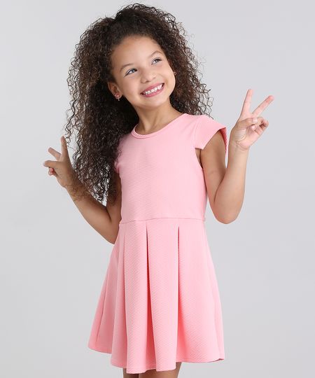 Vestido-Infantil--com-Recorte-em-Jacquard-Manga-Curta-Rosa-9041141-Rosa_1 Vestido-Infantil--com-Recorte-em-Jacquard-Manga-Curta-Rosa-9041141-Rosa_1