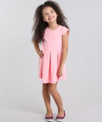 Vestido-Infantil--com-Recorte-em-Jacquard-Manga-Curta-Rosa-9041141-Rosa_3