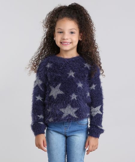 Sueter-Infantil-em-Trico-Estampado-de-Estrelas-Gola-Redonda-e-Manga-Longa-Azul-Marinho-8862423-Azul_Marinho_1