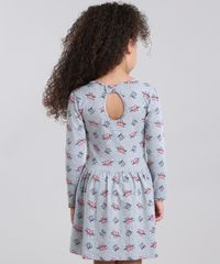 Vestido-Infantil-Estampado-Gola-Redonda-Manga-Longa-em-Algodao---sustentavel-Cinza-Mescla-9048466-Cinza_Mescla_2