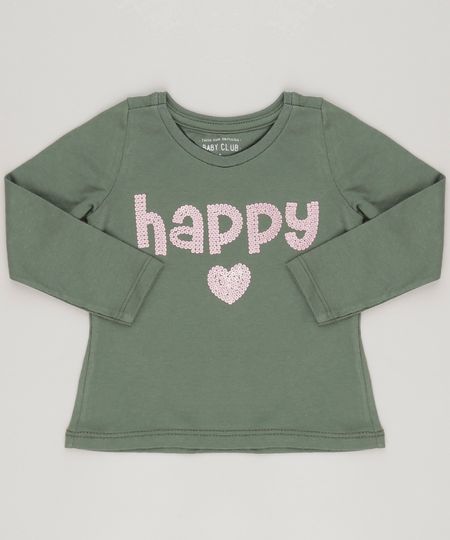 Blusa-Infantil---Happy--com-Paetes-Decote-Careca-Manga-Longa--Verde-Militar-9081880-Verde_Militar_1 Blusa-Infantil---Happy--com-Paetes-Decote-Careca-Manga-Longa--Verde-Militar-9081880-Verde_Militar_1