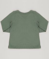 Blusa-Infantil---Happy--com-Paetes-Decote-Careca-Manga-Longa--Verde-Militar-9081880-Verde_Militar_2