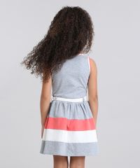 Vestido-Infantil-com-Laco-Sem-Manga-em-Algodao---sustentavel-Cinza-Mescla-9048699-Cinza_Mescla_2