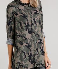 Camisa-Feminina-Longa-Estampada-Camuflada-Manga-Longa-Gola-Redonda-Verde-Militar-8880162-Verde_Militar_4