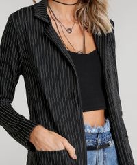 Blazer-Feminino-Longo-Listrado-Manga-Longa-Preto-9050269-Preto_4